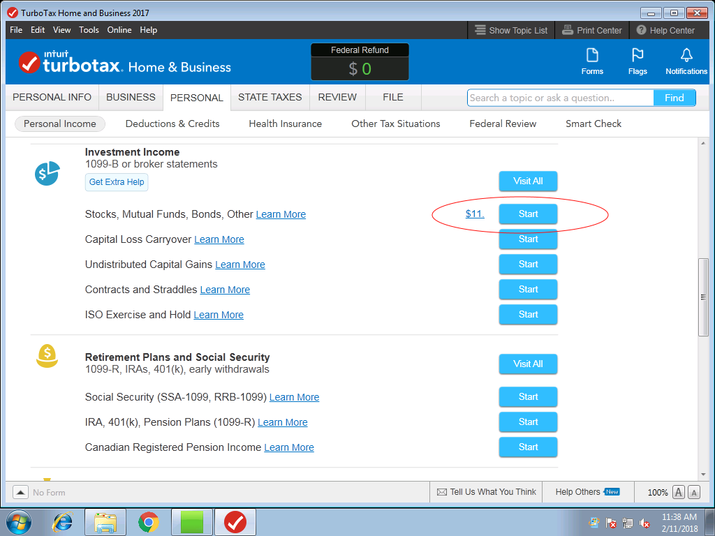 Investment income in TurboTax