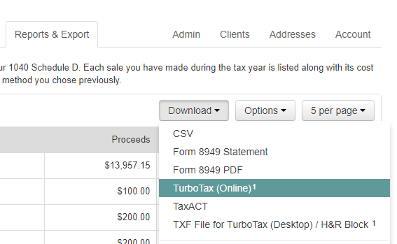 Importing into TurboTax from Bitcoin.Tax